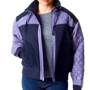 Bass Outdoor Women's Quilted-Trim Zip Bomber Jacket - Size Large